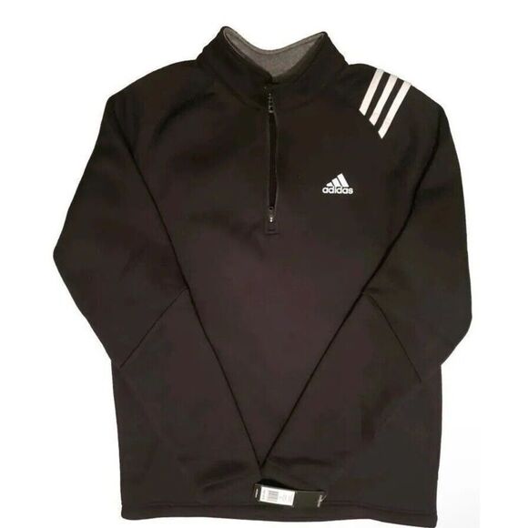 adidas ADVF19R751 Men Sz L Golf Tech 1/2 Zip Black Pullover - Picture 5 of 8